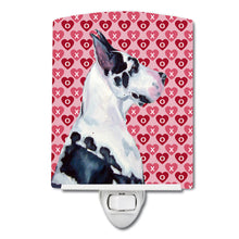 Load image into Gallery viewer, Great Dane Hearts Love and Valentine's Day Portrait Ceramic Night Light LH9146CNL