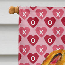 Load image into Gallery viewer, Whippet Hearts Love and Valentine's Day Portrait Flag Canvas House Size