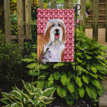 Load image into Gallery viewer, Bearded Collie Hearts Love and Valentine's Day Portrait Garden Flag – Decorative Outdoor Yard Flag