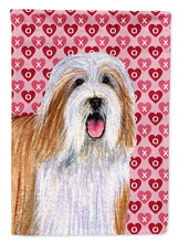 Load image into Gallery viewer, Bearded Collie Hearts Love and Valentine's Day Portrait Garden Flag – Decorative Outdoor Yard Flag