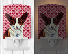 Load image into Gallery viewer, Corgi Hearts Love and Valentine's Day Portrait Ceramic Night Light LH9153CNL