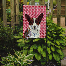 Load image into Gallery viewer, Corgi Hearts Love and Valentine's Day Portrait Garden Flag – Decorative Outdoor Yard Flag