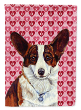 Load image into Gallery viewer, Corgi Hearts Love and Valentine's Day Portrait Garden Flag – Decorative Outdoor Yard Flag