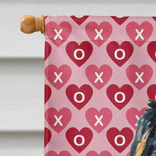 Load image into Gallery viewer, Bernese Mountain Dog Hearts Love and Valentine's Day  Flag Canvas House Size