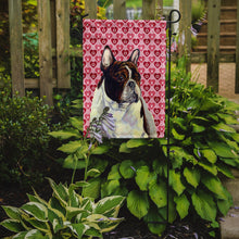 Load image into Gallery viewer, French Bulldog Hearts Love and Valentine's Day Portrait Garden Flag – Decorative Outdoor Yard Flag
