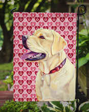 Load image into Gallery viewer, Labrador Hearts Love and Valentine's Day Portrait Garden Flag – Decorative Outdoor Yard Flag