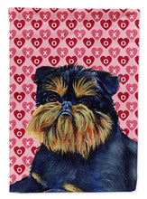 Load image into Gallery viewer, Brussels Griffon Hearts Love and Valentine's Day Portrait Garden Flag – Decorative Outdoor Yard Flag