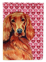 Load image into Gallery viewer, Irish Setter Hearts Love and Valentine's Day Portrait Flag Canvas House Size