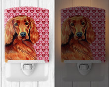 Load image into Gallery viewer, Irish Setter Hearts Love and Valentine's Day Portrait Ceramic Night Light LH9164CNL