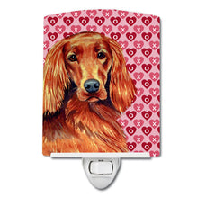 Load image into Gallery viewer, Irish Setter Hearts Love and Valentine's Day Portrait Ceramic Night Light LH9164CNL