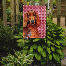Load image into Gallery viewer, Irish Setter Hearts Love and Valentine's Day Portrait Garden Flag – Decorative Outdoor Yard Flag