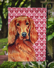 Load image into Gallery viewer, Irish Setter Hearts Love and Valentine's Day Portrait Garden Flag – Decorative Outdoor Yard Flag