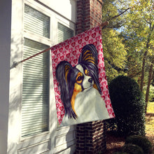 Load image into Gallery viewer, Papillon Hearts Love Valentine's Day Flag Canvas House Size