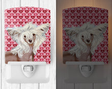 Load image into Gallery viewer, Chinese Crested Hearts Love and Valentine's Day Portrait Ceramic Night Light LH9167CNL