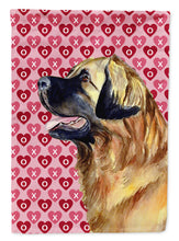 Load image into Gallery viewer, Leonberger Hearts Love and Valentine's Day Portrait Flag Canvas House Size
