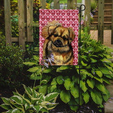 Load image into Gallery viewer, Tibetan Spaniel Hearts Love Valentine's Day Garden Flag – Decorative Outdoor Yard Flag