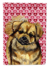 Load image into Gallery viewer, Tibetan Spaniel Hearts Love Valentine's Day Garden Flag – Decorative Outdoor Yard Flag