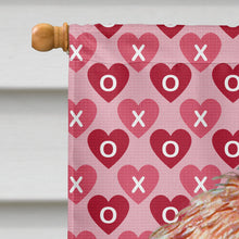 Load image into Gallery viewer, Petit Basset Griffon Vendeen Hearts Love and Valentine's Day  Flag House Size