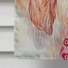 Load image into Gallery viewer, Petit Basset Griffon Vendeen Hearts Love and Valentine's Day  Flag House Size