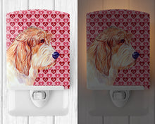 Load image into Gallery viewer, Petit Basset Griffon Vendeen Hearts Love Valentine's Day Ceramic Night Light LH9172CNL