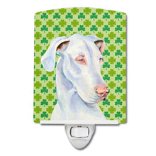 Load image into Gallery viewer, Great Dane St. Patrick's Day Shamrock Portrait Ceramic Night Light LH9176CNL