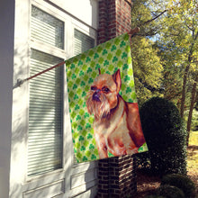 Load image into Gallery viewer, Brussels Griffon St. Patrick's Day Shamrock Portrait Flag Canvas House Size