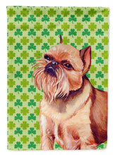 Load image into Gallery viewer, Brussels Griffon St. Patrick's Day Shamrock Portrait Garden Flag – Decorative Outdoor Yard Flag