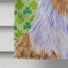 Load image into Gallery viewer, Australian Shepherd St. Patrick's Day Shamrock Portrait Flag Canvas House Size