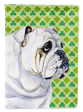 Load image into Gallery viewer, Bulldog English St. Patrick's Day Shamrock Flag Canvas House Size