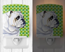 Load image into Gallery viewer, Bulldog English St. Patrick's Day Shamrock Portrait Ceramic Night Light LH9184CNL