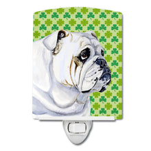 Load image into Gallery viewer, Bulldog English St. Patrick's Day Shamrock Portrait Ceramic Night Light LH9184CNL