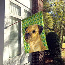 Load image into Gallery viewer, Border Terrier St. Patrick's Day Shamrock Portrait Flag Canvas House Size