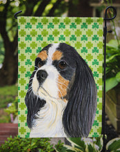 Load image into Gallery viewer, Cavalier Spaniel St. Patrick's Day Shamrock Portrait Garden Flag – Decorative Outdoor Yard Flag