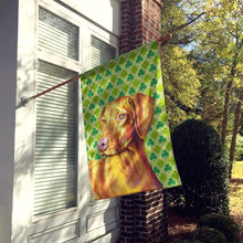Load image into Gallery viewer, Vizsla St. Patrick's Day Shamrock Portrait Flag Canvas House Size