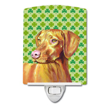 Load image into Gallery viewer, Vizsla St. Patrick's Day Shamrock Portrait Ceramic Night Light LH9190CNL