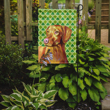 Load image into Gallery viewer, Vizsla St. Patrick's Day Shamrock Portrait Garden Flag – Decorative Outdoor Yard Flag