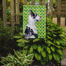 Load image into Gallery viewer, Great Dane St. Patrick's Day Shamrock Portrait Garden Flag – Decorative Outdoor Yard Flag