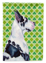 Load image into Gallery viewer, Great Dane St. Patrick's Day Shamrock Portrait Garden Flag – Decorative Outdoor Yard Flag