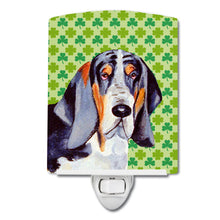 Load image into Gallery viewer, Basset Hound St. Patrick's Day Shamrock Portrait Ceramic Night Light LH9192CNL