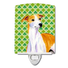 Load image into Gallery viewer, Whippet St. Patrick's Day Shamrock Portrait Ceramic Night Light LH9193CNL