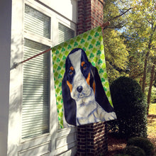 Load image into Gallery viewer, Basset Hound St. Patrick's Day Shamrock Portrait Flag Canvas House Size