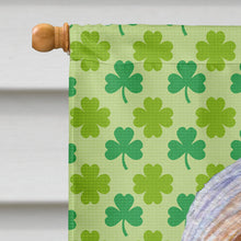 Load image into Gallery viewer, Bearded Collie St. Patrick's Day Shamrock Portrait Flag Canvas House Size
