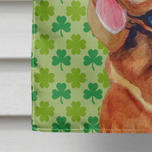 Load image into Gallery viewer, Bloodhound St. Patrick's Day Shamrock Portrait Flag Canvas House Size