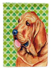 Load image into Gallery viewer, Bloodhound St. Patrick's Day Shamrock Portrait Flag Canvas House Size