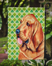Load image into Gallery viewer, Bloodhound St. Patrick's Day Shamrock Portrait Garden Flag – Decorative Outdoor Yard Flag