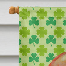 Load image into Gallery viewer, Basset Hound St. Patrick's Day Shamrock Portrait Flag Canvas House Size
