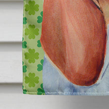 Load image into Gallery viewer, Basset Hound St. Patrick's Day Shamrock Portrait Flag Canvas House Size