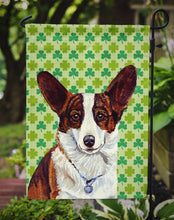 Load image into Gallery viewer, Corgi St. Patrick's Day Shamrock Portrait Garden Flag – Decorative Outdoor Yard Flag