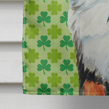 Load image into Gallery viewer, Bernese Mountain Dog St. Patrick's Day Shamrock Portrait Flag Canvas House Size