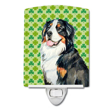 Load image into Gallery viewer, Bernese Mountain Dog St. Patrick's Day Shamrock Portrait Ceramic Night Light LH9199CNL